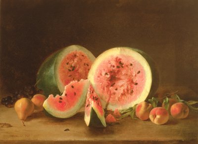 Still Life with Watermelon, 1865 by William Wheeler